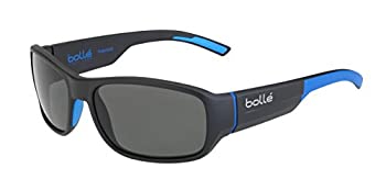 yÁzyAiEgpzBOLLE HERON SUNGLASSES (MATT BLACK/BLUE FRAME POLARIZED TNS OLEO AR LENS)