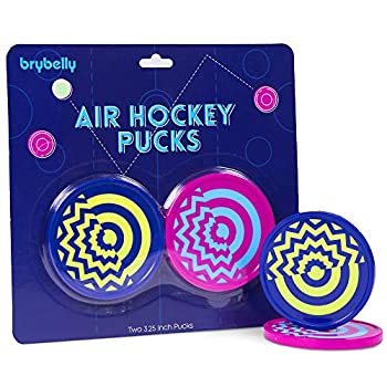 šۡ͢ʡ̤ѡVivid Two-tone Air Hockey Pucks (2-pack) | Wear-proof Molded Psychedelic Patterns and Designs | Large 3.25-inch Pucks for Standard Air