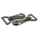 【中古】【輸入品・未使用】PARACORD PLANET シャークフィン スナップフック ? 360度回転スナップフック 拡張フィン付き (1インチ ブラックニ...