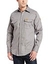 【中古】【輸入品・未使用】Wrangler Men's Flame Resistant Western Two Pocket Snap Shirt%カンマ% Charcoal%カンマ% Medium