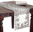 yÁzyAiEgpz(41cm x 180cm%J}% Pewter) - NTB01 Hand Beaded Design Table Runner%J}% 41cm x 180cm Oblong%J}% Pewter