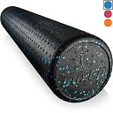 【中古】【輸入品・未使用】LuxFit スペックルドフォームローラー 高密度 オンラインビデオ付 エクササイズ 深マッサージ用 24-Inch