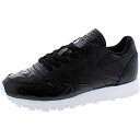 【中古】【輸入品・未使用】Reebok Cl Lthr Textural Womens Womens Bd4887 Size 8.5 Black/White