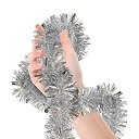 【中古】【輸入品・未使用】Treasures Gifted クリスマス ティンセル 無地 ミックスカット 18ft%カンマ% Pack of 1 シルバー GE...