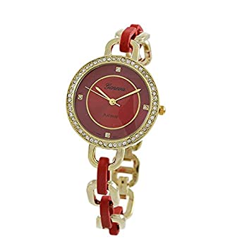【中古】【輸入品・未使用】Rosemarie Collections レディース ジュネーブファッション スタイリッシュ クリスタルサラウンドフェイス カラーリンクバンド ブレスレットウォ 【中古】【輸入品・未使用】Rosemarie Collections レディース ジュネーブファッション スタイリッシュ クリスタルサラウンドフェイス カラーリンクバンド ブレスレットウォ