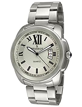 【中古】【輸入品・未使用】Peugeot メンズ 14Kゴールドメッキ ステンレススチール 高級腕時計 ローマ..