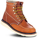 【中古】【輸入品・未使用】EVER BOOTS%ダブルクォーテ%Weldor%ダブルクォーテ% メンズ モックトゥ 構造ワークブーツ ウェッジソフトトゥ 軽量 US サイズ: 10.5 カラー: ブラウン