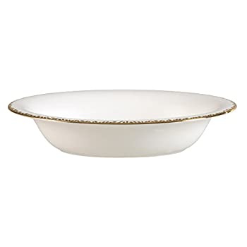 楽天スカイマーケットプラス【中古】【輸入品・未使用】Wedgwood Gilded Leaf Open Vegetable Oval Bowl％カンマ％ 25cm％カンマ％ White