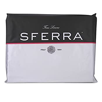 【中古】【輸入品 未使用】(Queen (150cm x 200cm x 43cm )) - Sferra Grande Hotel Fitted Sheet - Queen (150cm x 200cm x 43cm ) - White