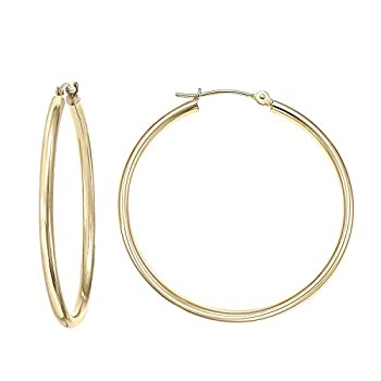 【中古】【輸入品・未使用】14K ゴールド クラシック フープ イヤリング 直径2インチ(4)