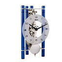 【中古】【輸入品・未使用】Hermle 23025Q70721 Lakin 三角テーブルクロック - ブルーとアラビアガラスの文字盤 & シルバー振り子