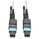 【中古】【輸入品・未使用】Tripp Lite 10M MTP/MTO Multimode Cable 12 Fiber 40 GbE OM3 Aqua M/F 33ft 33' 10 Meter - Patch cable - MTP/MPO multi-mode (F) to MTP/MPO