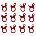 【中古】【輸入品・未使用】12pcsレッド超軽量アルミ合金テントコードファスナーGuyline Tensioner Adjuster Forアウトドアキャンプハイキング旅行キット