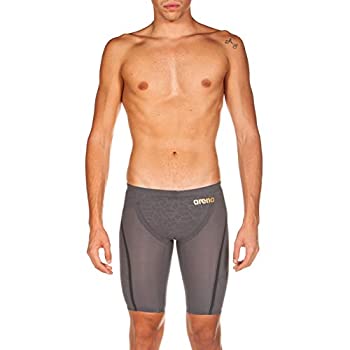 šۡ͢ʡ̤ѡARENA Powerskin Carbon Ultra Men's Jammers Racing Swimsuit%% Dark Grey/Dark Grey/Gold%% 22