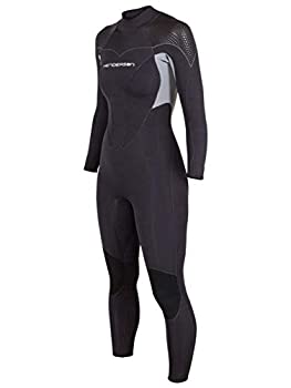 (16) - Women's Thermoprene Pro Wetsuit 3mm Back Zip Fullsuit Black