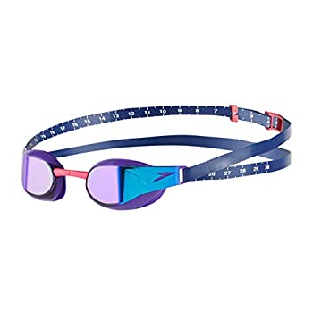 【中古】【輸入品 未使用】(One Size カンマ Violet/Blue Mirror) - Speedo Unisex Adult Fastskin Elite Mirror Goggles