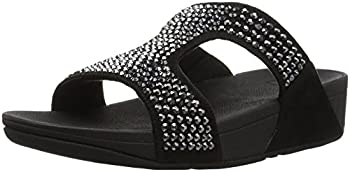 【中古】【輸入品・未使用】FitFlop レディース Glitzie スライドサンダル US サイズ: 7 カラー: ブラック