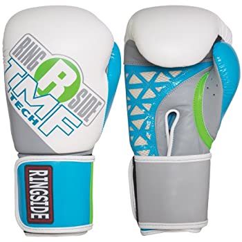 【中古】【輸入品 未使用】(350ml カンマ White/Blue) - Ringside Women 039 s IMF Tech Boxing Kickboxing Muay Thai Training Gloves Sparring Punching Mitts