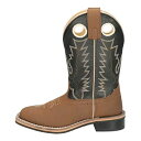 【中古】【輸入品・未使用】Smoky Mountain Childrens Blaze Stitched Design Rubber Sole Square Toe Brown/Black Western Cowboy Boot%カンマ%2 M US