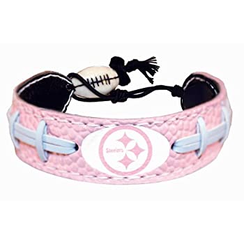 【中古】【輸入品・未使用】(Pittsburgh Steelers) - NFL Pink Football Bracelets