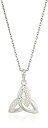 【中古】【輸入品・未使用】Solvar Celtic Weave&Trinity Knot Necklace Silver Irish Made