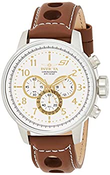 【中古】【輸入品・未使用】インヴィクタ Invicta Men's 16010 S1 Rally%ダブルクォーテ% Stainless Steel Watch with Brown Leather Band%ダブルクォーテ% [並行輸入品]