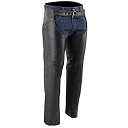 【中古】【輸入品・未使用】レザーKingレディースチャップス L ブラック SH1173-BLK-LG