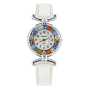 šۡ͢ʡ̤ѡۥ顼Υ饹Millefiori Watch with쥶Х???Сۥ磻