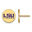 【中古】【輸入品・未使用】LSU Small (1?/ 2インチ) エナメルディスクイヤリング(ゴールドメッキ)