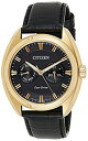 【中古】【輸入品 未使用】 シチズン Citizen 腕時計 Men 039 s 039 Dress 039 Quartz Stainless Steel and Leather Casual Watch カンマ Color:Black 日本製クォーツ BU4013-07H メン