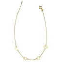 【中古】【輸入品・未使用】Kooljewelry 14K イエローゴールド ムーン スター フラワー ハート アンクル ブレスレット (9または10インチに調整...