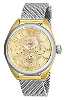 【中古】【輸入品・未使用】Invicta Women's 27451 Angel Quartz Chronograph Gold Dial Watch