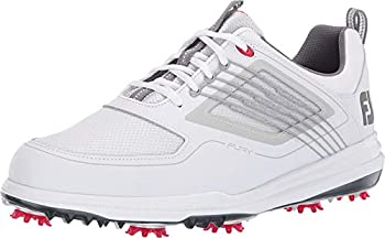 【中古】【輸入品・未使用】FootJoy メンズ Fury ゴルフシューズ%カンマ% ホワイト/レッド%カンマ% 10 X-Wide