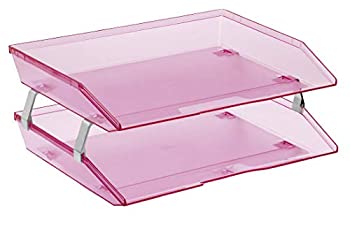 【中古】【輸入品・未使用】Acrimet Facility Double Letter Tray (Clear Pink Colour)