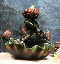 【中古】【輸入品 未使用】Ebros Feng Shui Zen Lotus Blossom Backflow Incense円錐BurnerタワーStatue 4.25 ダブルクォーテ Tall Buddha Padma Cone Incense Burner Figurin