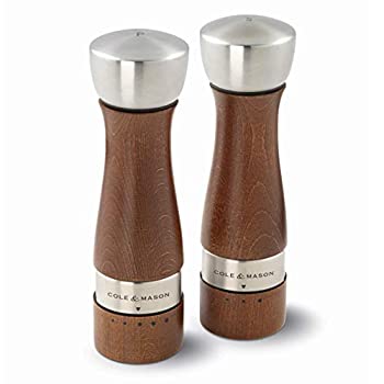 yÁzyAiEgpzCole & Mason Oldbury Wooden Salt and Pepper Mill Set with Gift Box%J}% Brown by Cole & Mason