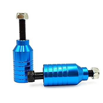 【中古】【輸入品・未使用】(Blue) - Pro Scooter Pegs CNC Aluminium Pegs for Stunt Scooters with Hardware