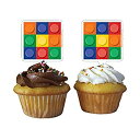 【中古】【輸入品・未使用】Building Block Party Cupcake Toppers ビルディングブロックパーティーカップケーキトッパーは♪ハロウ...