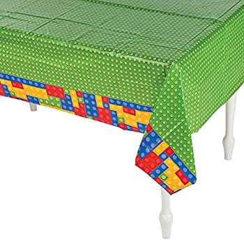 【中古】【輸入品・未使用】(1) - Plastic Colour Brick Party Tablecloth - 140cm x 270cm