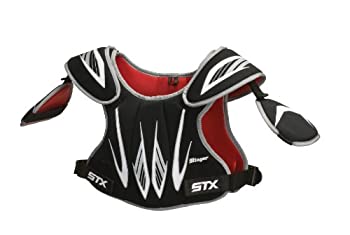 【中古】【輸入品 未使用】(XX-Small カンマ Black) - STX Lacrosse Stinger Shoulder Pad