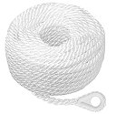 【中古】【輸入品 未使用】(1cm x 30m カンマ White) - Shoreline Marine Twisted Nylon Anchor Line