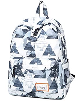 【中古】【輸入品・未使用】Water Resistant学校バックパックfor Teens、キュートなジオメトリノートパソコンバッグGirlsブックバッグ M ホワイト 【中古】【輸入品・未使用】Water Resistant学校バックパックfor Teens、キュートなジオメトリノートパソコンバッグGirlsブックバッグ M ホワイト