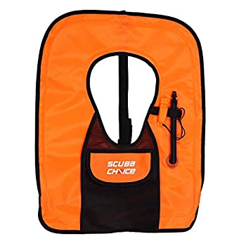 【中古】【輸入品・未使用】 X-Large - Scuba Choice Adult Orange Snorkel Vest With Front Pocket & Whistle