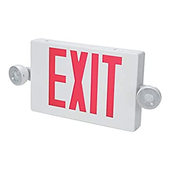 【中古】【輸入品 未使用】ALL-PRO Emergency APC7R Combo Unit LED-Exit Sign with Dual Lights カンマ Red Letters