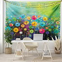 【中古】【輸入品・未使用】水彩フラワーホームインテリアタペストリーby Ambesonne、タンポポFeatured Garden Made with Brus...