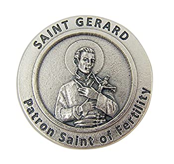 (Saint St Gerard) - Patron Saint of Fertility St Gerard Pocket Token with Prayer Back