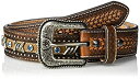 【中古】【輸入品・未使用】Ariat メンズ ブルークリスタル バーベッド センター ウエスタンベルト US サイズ: 38 カラー: ブラウン(4)