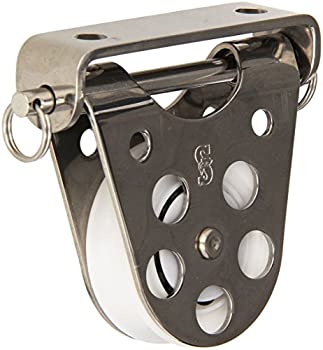 Schaefer Hinged Fairlead Block with Stainless Steel Cheeks and Delrin Ball Bearing Sheave