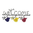 【中古】【輸入品・未使用】古代グラフィティHangingワイヤBirds Welcome Sign AG-1103-W