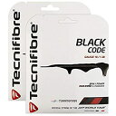 【中古】【輸入品・未使用】Tecnifibre 2パック ブラックコード テニスストリング - 17g (1.24)